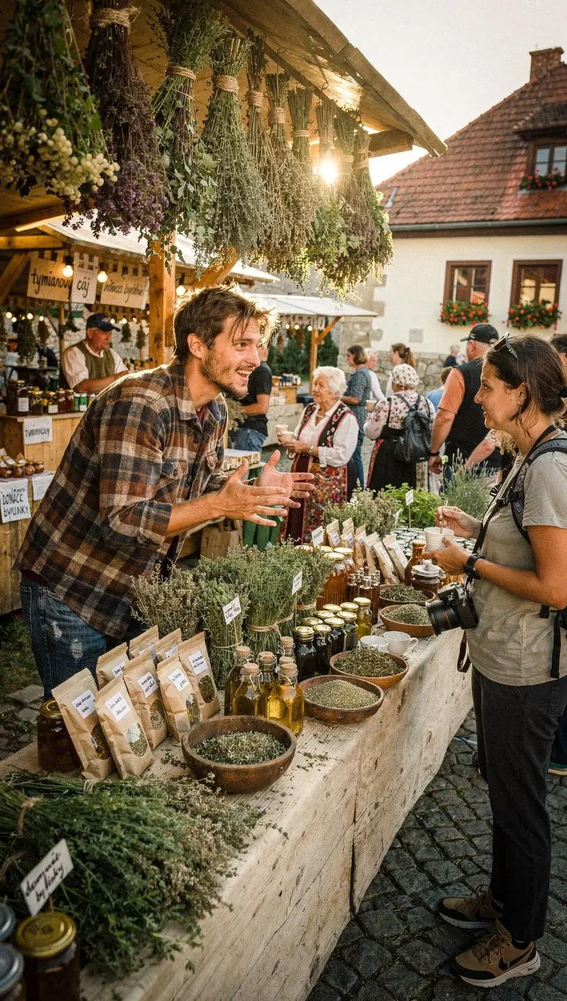 Ručne zbierané byliny v košíku, pripravené na sušenie a prípravu čaju.